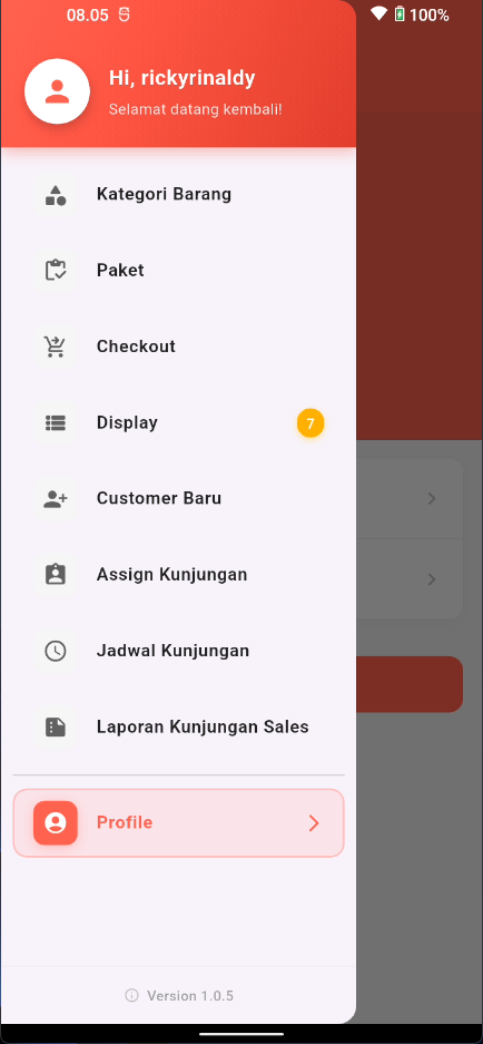 Sales Order Menu SPV